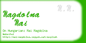 magdolna mai business card